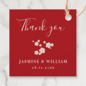 愛中国の赤さくらんぼ婚約 フェイバータグ (裏面)