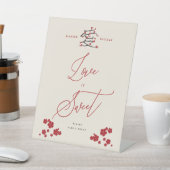 愛中国の赤さくらんぼ花愛は甘い 台座サイン (インサイチュ)