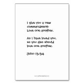 愛互い祈りの言葉カード テーブルナンバー (裏面)