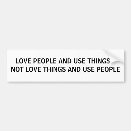 愛人々および使用事 バンパーステッカー (正面)