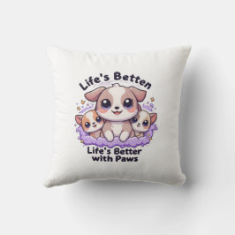 愛人向けのかわいい子犬と足の人生が良い クッション