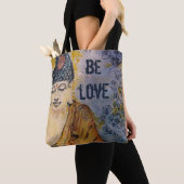 愛仏の水彩画の芸術のトート トートバッグ (クローズアップ)