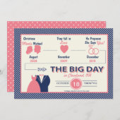 愛保存のタイムライン日付カード セーブザデート (正面/裏面)