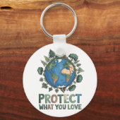 愛保護しること» Environmental Earthデザイン キーホルダー (裏面)
