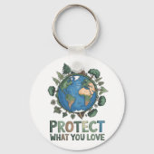 愛保護しること» Environmental Earthデザイン キーホルダー (裏面)