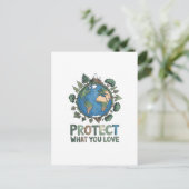 愛保護しること» Environmental Earthデザイン ポストカード (スタンド正面)