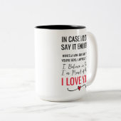 愛信じす誇りを持ったる記念日 ツートーンマグカップ (正面右)