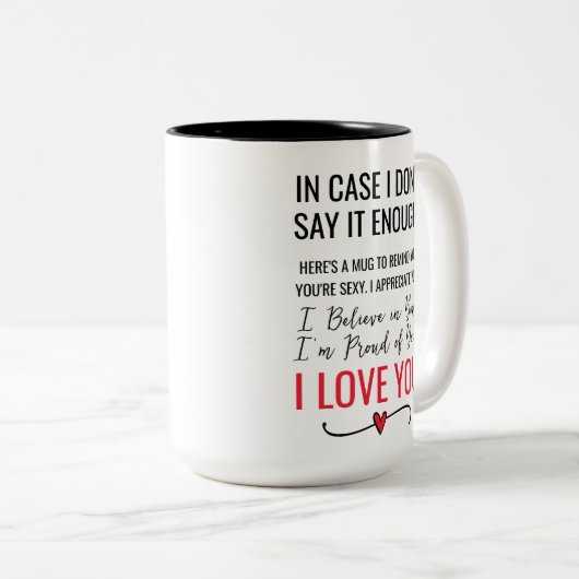 愛信じす誇りを持ったる記念日 ツートーンマグカップ (正面右)