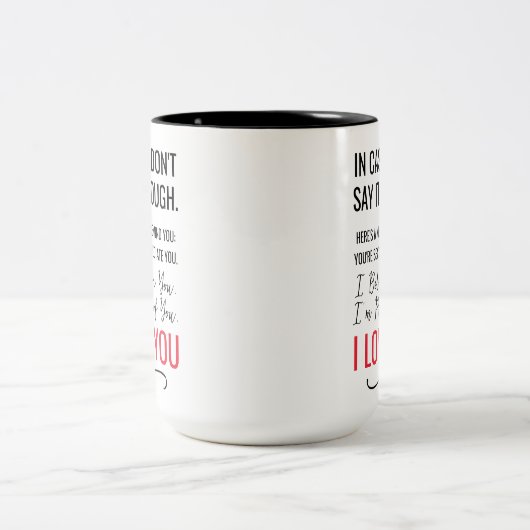 愛信じす誇りを持ったる記念日 ツートーンマグカップ (中央)