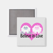 愛信じで!キュートなイェティス マグネット (正面/裏面)