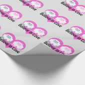 愛信じで！キュートなイェティス ラッピングペーパー (角)