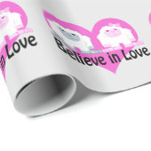 愛信じで！キュートなイェティス ラッピングペーパー (ロールコーナー)