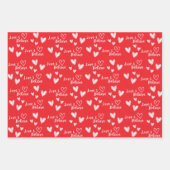 愛信じとバレンタインデーの贈り物 ラッピングペーパーシート (正面3)