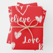 愛信じとバレンタインデーの贈り物 ラッピングペーパーシート (インサイチュ)