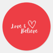 愛信じとバレンタインデー ラウンドシール (正面)