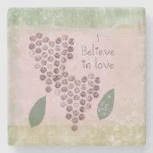 愛信じのハート ストーンコースター (正面)