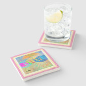 愛信じの層モダンアートストーンコースター ストーンコースター (横)