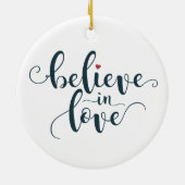 愛信じバレンタイン書道 |オーナメント セラミックオーナメント (裏面)