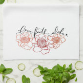 愛信頼およびアロハ台所タオル キッチンタオル (折り畳み)