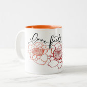 愛信頼のアロハトーチのショウガのマグ ツートーンマグカップ (正面左)