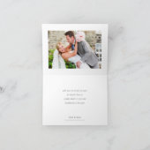 愛写真カードによってモダンな手はピンクに文字を入れました サンキューカード (内部)