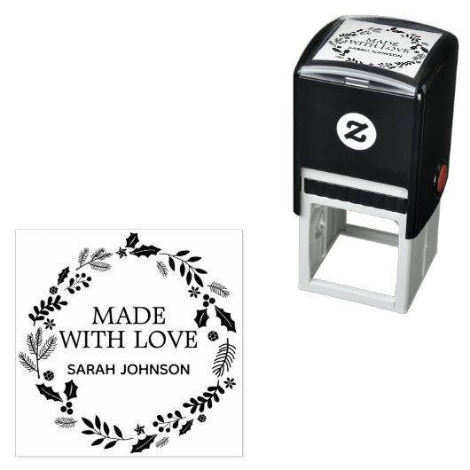 愛冬葉リース パーソナライズされた セルフインキングスタンプ (インサイチュ)