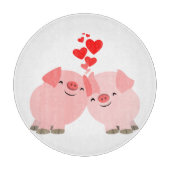 愛切り盤のかわいい漫画の豚 カッティングボード (正面)