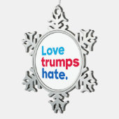 "愛切札憎悪" スノーフレークピューターオーナメント (右)