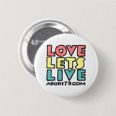 愛割り当てます生きている(代理の)/Abort73.com 缶バッジ (正面&裏面)