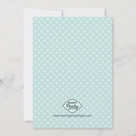 愛動物のベビーシャワーの招待状とあふれられる 招待状 (裏面)