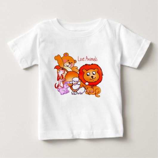 愛動物Tシャツ ベビーTシャツ (正面)