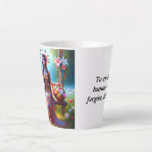 愛包まれたで：心温まるカップ カフェラテマグ (正面)