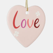 愛原稿のデザインは赤及び白を飾ります セラミックオーナメント (右)