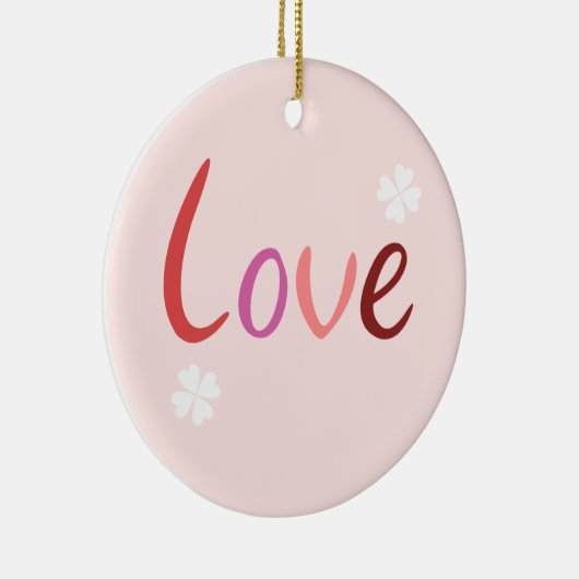 愛原稿のデザインは赤及び白を飾ります セラミックオーナメント (右)