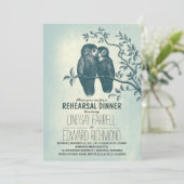 愛及びツリーブランチのリハーサルの夕食の2羽のフクロウ 招待状 (スタンド正面)