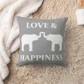 愛及び幸福象のクッション クッション (ブランケット)
