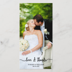 愛及び感謝の結婚は写真カード感謝していしています サンキューカード