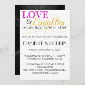 愛及び笑い声のリハーサルの招待状 招待状 (正面/裏面)