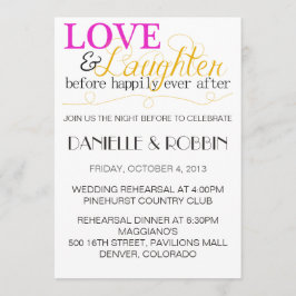 愛及び笑い声のリハーサルの招待状 招待状