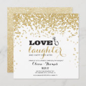 愛及び笑い声及び幸せなその後ずっと招待状 招待状 (正面/裏面)