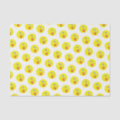 愛吹キスハート黄色の絵文字パターン 薄葉紙 (正面)