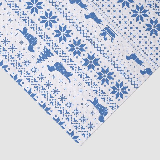 愛喜びの平和ウインナーは|のダックスフントのクリスマスの後をつけます 薄葉紙 (詳細)