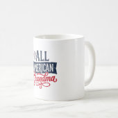 愛国おばあちゃん アメリカ国旗 花火 デザイン_1 コーヒーマグカップ (正面右)