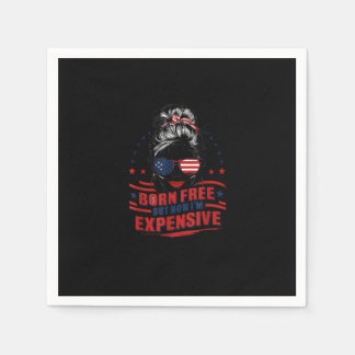 愛国おもしろい人生まれ自由だが今は金を使う スタンダードカクテルナプキン