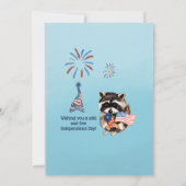 愛国おもしろい的なアライグマBBQと花火 招待状 (裏面)