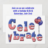 愛国お祝い 招待状 (正面/裏面)