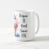 愛国のアイスTシャツ7月4日 コーヒーマグカップ (正面右)