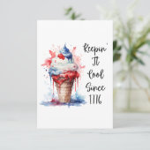 愛国のアイスTシャツ7月4日 出欠カード (スタンド正面)