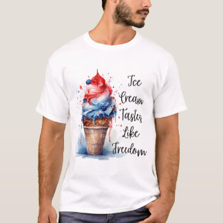 愛国のアイスTシャツ7月4日 Tシャツ