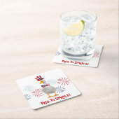 愛国のアヒルが輝く スクエアペーパーコースター (インサイチュ)